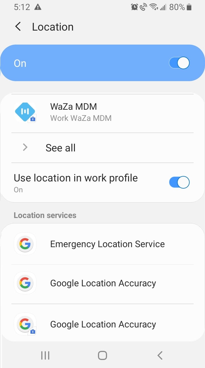 Location Tracking Setup for WaZa Mobile Application