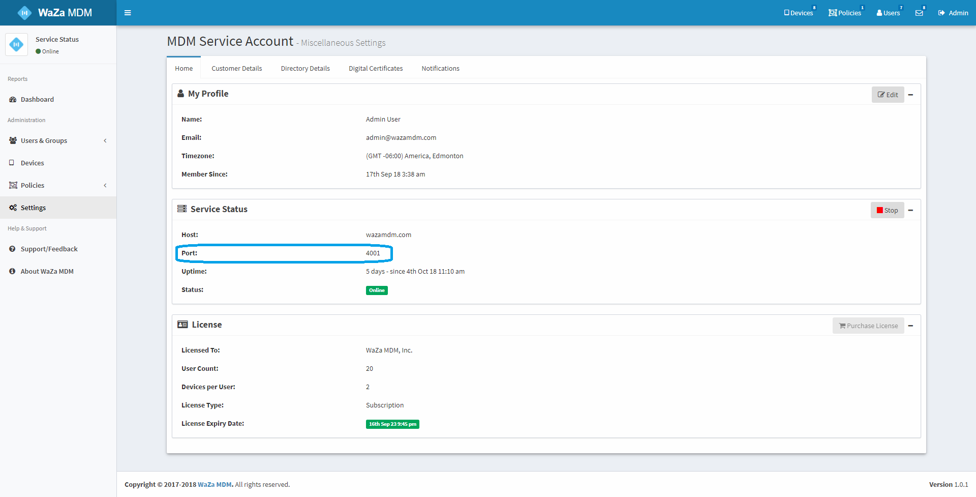 WaZa MDM Server